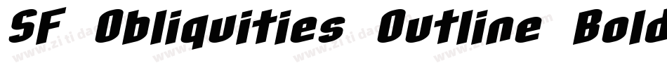 SF Obliquities Outline Bold字体转换